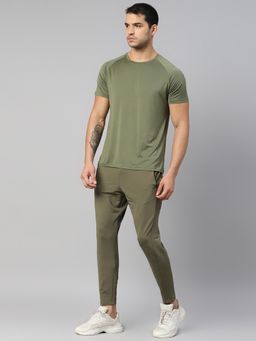 Dida - Men's Olive Regular Sports Activewear Track Pant