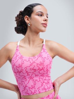 Cava Athleisure - Fuchsia Bow Cross Back Sports Bra