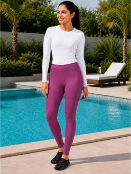 LYCOT - Women Pink Solid/Plain Polyester Tights