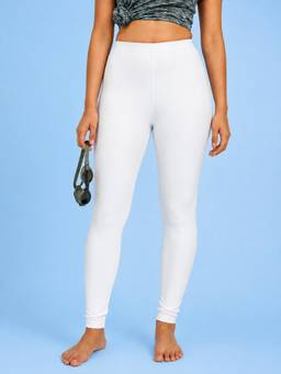 LYCOT - Women White Solid/Plain Polyester Tights