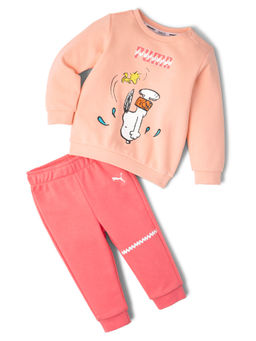 Puma - X Peanuts Minicats Sweatshirt & Joggers Unisex Kids Pink (Set of 2)