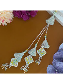 Digital Dress Room - Women Metal Thread Blue Lumba Rakhi