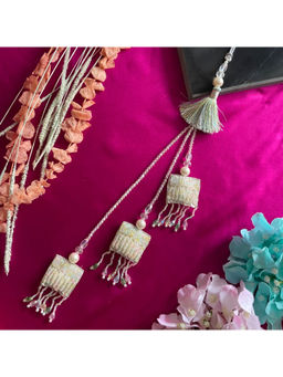 Digital Dress Room - Women Metal Thread White Lumba Rakhi