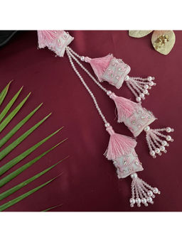 Digital Dress Room - Women Metal Thread Pink Lumba Rakhi