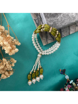 Digital Dress Room - Women Metal Thread White Lumba Rakhi
