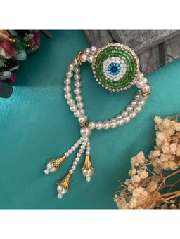 Digital Dress Room - Women Metal Thread White Lumba Rakhi