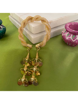 Digital Dress Room - Women Metal Thread Beige Lumba Rakhi