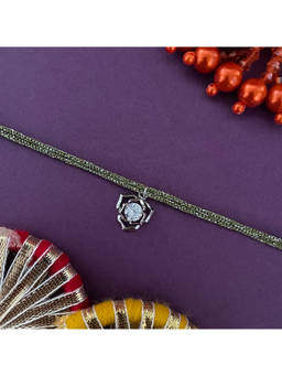 Digital Dress Room - Women Metal Thread Multi-Color Thread Rakhi