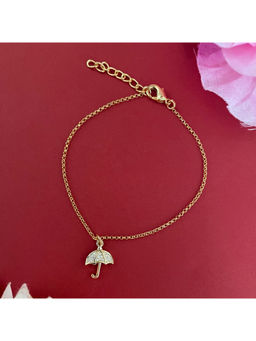 Digital Dress Room - Women Brass Gold Bracelet Rakhi