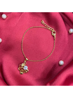 Digital Dress Room - Women Brass Gold Bracelet Rakhi