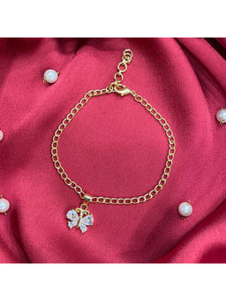 Digital Dress Room - Women Brass Gold Bracelet Rakhi