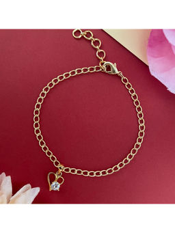 Digital Dress Room - Women Brass Gold Bracelet Rakhi