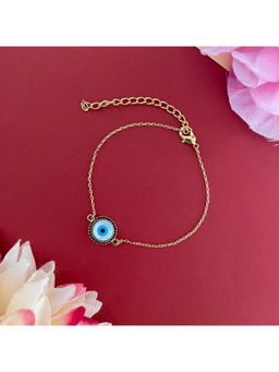 Digital Dress Room - Women Brass Gold Bracelet Rakhi