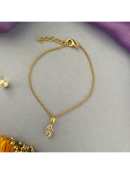 Digital Dress Room - Women Brass Gold Bracelet Rakhi