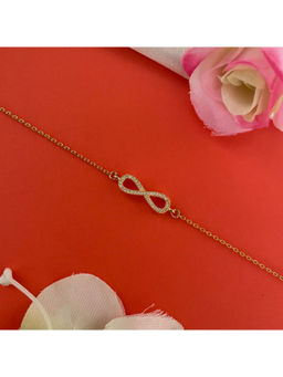 Digital Dress Room - Women Brass Gold Bracelet Rakhi