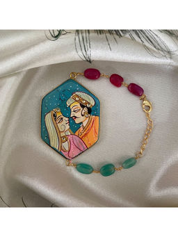 Digital Dress Room - Women Brass Multi-Color Bracelet Rakhi