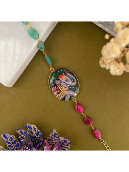 Digital Dress Room - Women Brass Multi-Color Bracelet Rakhi