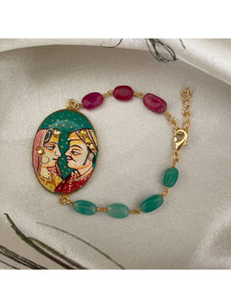 Digital Dress Room - Women Brass Multi-Color Bracelet Rakhi