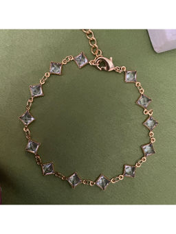Digital Dress Room - Women Brass White Bracelet Rakhi
