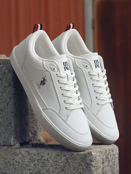 U.S. POLO ASSN. - Off White USPA LUCIAN Stylish Casual Sneakers
