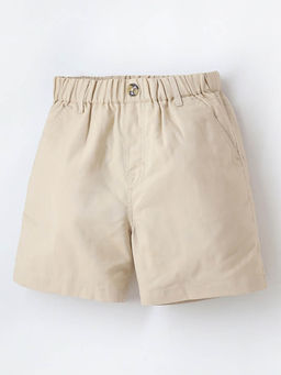 CHERRY CRUMBLE BY NITT HYMAN - Smart Casual Cotton Beige Knee Length Shorts for Boys