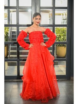 Bee Boldd - Rosy Babydoll Flare Gown