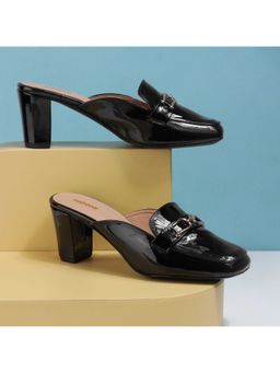 Mochi - Womens Black Formal Block Heels