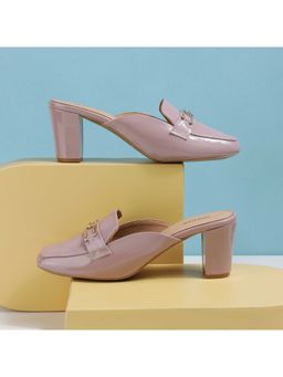 Mochi - Womens Pink Formal Block Heels