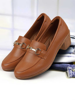 Mochi - Women Brown Formal Loafers