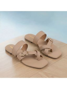 Mochi - Women Beige Casual Flats