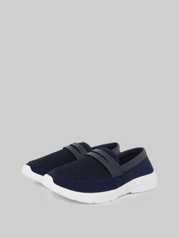 Styli - Men Navy Blue Breathable Mesh Loafers