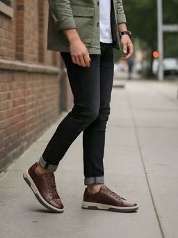 Metro - Men Brown Casual Sneakers