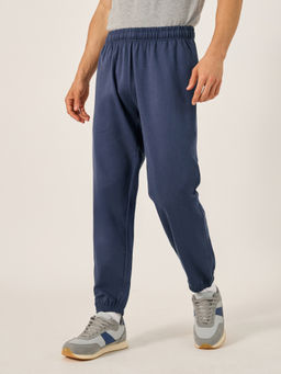 Styli - Men Relaxed Fit Joggers with Elasticated Hem Blue