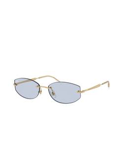 Ray-Ban - Unisex Photocromic Blue Lens Irregular Sunglasses - 0RB3792001/MF55