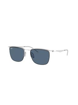 Ray-Ban - Unisex UV Protected Blue Lens Square Sunglasses - 0RB855092838053