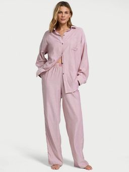 Victoria's Secret - Modal-Cotton Long Pyjama with Shirt (Set of 2)