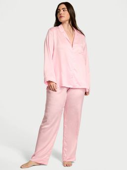 Victoria's Secret - Glazed Satin Long Pyjama with Shirt (Set of 2)