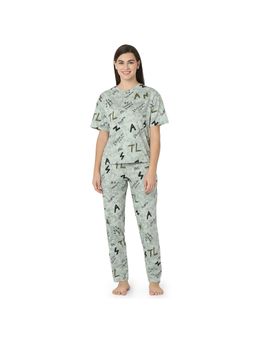 Juliet - Women's Sleek Marble Print-Night Suit R-CS-19729 (Set of 2)