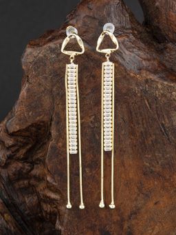 E2O - Silver Coloured Multi Layered Contemporary Dangler Earring