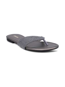 Bata - Embellished Grey Flats