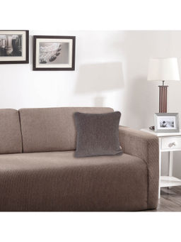 Maspar - Colorart Charlotte Yarn Dyed Texture 310GSM Brown Cushion Cover