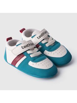 toothless - Boys Blue/White with Soft Sole Booties