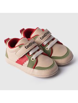 toothless - Boys Beige with Soft Sole Booties
