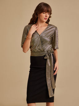 Kazo - Gold Wynn Textured Top