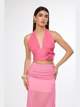 The Clothing Factory - Ombre Halter Pink Crop Top