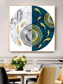 The Next Decor - Nautical Whirl Glass Finish Square Wall Art