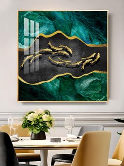 The Next Decor - Abstract Allure Glass Finish Square Wall Art