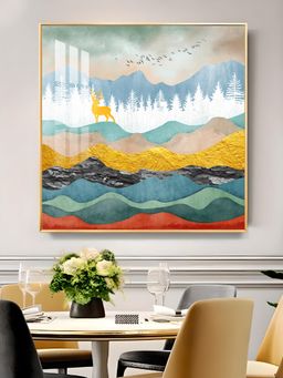 The Next Decor - Gilded Depths Glass Finish Square Wall Art