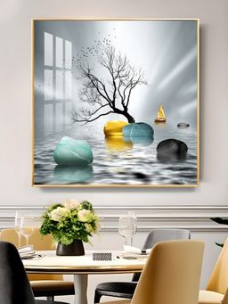 The Next Decor - Tranquil Haven Glass Finish Square Wall Art