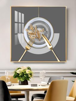 The Next Decor - Artful Dining Glass Finish Square Wall Art